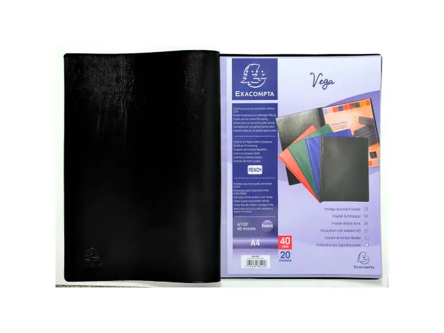 Protège-documents PVC - 40 vues - Vega opaque - A4 - Couleurs assorti