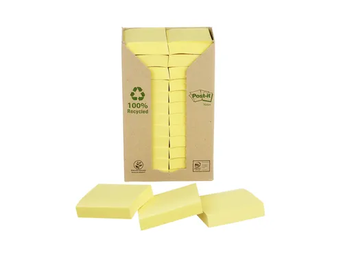Memoblok 3M Post-it 653 38x51mm recycled geel