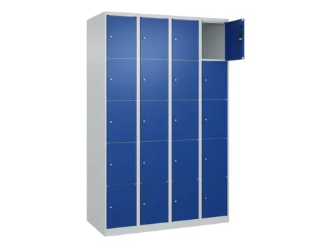 lockerkast,HxBxD 1850x1200x500mm,4x5vakken,vak B 300mm,cil.-slot