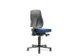Werkplaatsstoel,zitting kunstleer blauw