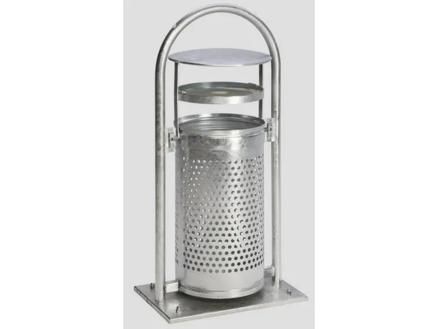 Afvalbak met beugel 65 liter asbakinzet 1080x580x380mm vuurverzinkt