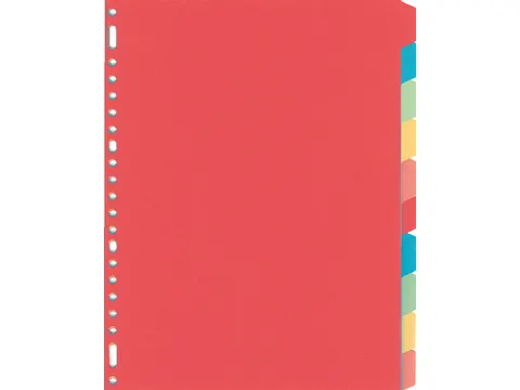 Tabbladen Kangaro A4 23-gaats PE410M 10-delig assorti karton