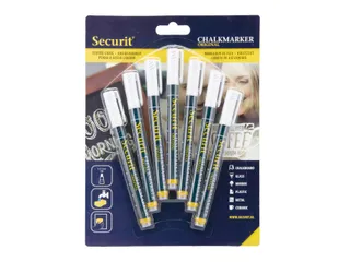 Krijtstift Securit Sma-100 Rond 1-2mm Wit 7 Stuks - 5