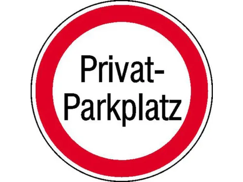 verbodsbord,Privé parkeerplaats,aluminium gemerkt,gemoffeld,Ø 315mm