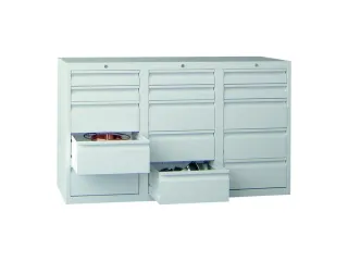 ladekast HxBxD 900x1500x500mm 15laden RAL7035 front RAL7035 - 2