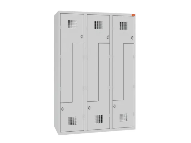 Z-garderobekast,HxBxD 1800x1200x500mm,draaigrendel,romp RAL7035