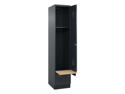 locker met bank,HxBxD 1950x400x815mm,1vak,vak B 400mm,cilinderslot