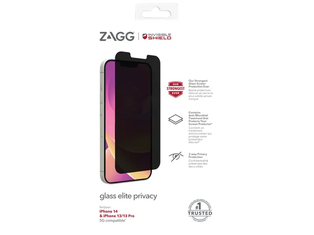 InvisibleShield Glass Elite Privacy, Apple, iPhone 17e/16e/14/13/13 Pr