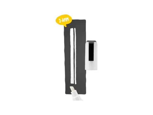 Krijtstift Securit SMA-510 schuin wit 2-6mm blister à 2 stuks