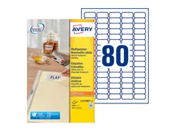 Etiket Avery L4732 Rev-25 35.6X16.9Mm Afneembaar Wit 2000 Stuk