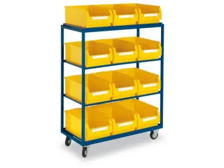 Bijzet- En Verzamelwagen 200kg 1315x1015x485mm 4 Etages Recht - 2