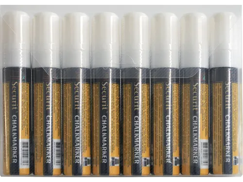 Krijtstift Securit Sma-720 Blokpunt 7-15mm Wit 8 Stuks