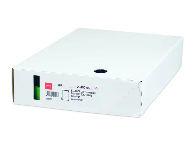 Transparant L-map A4 groen 100 stuks