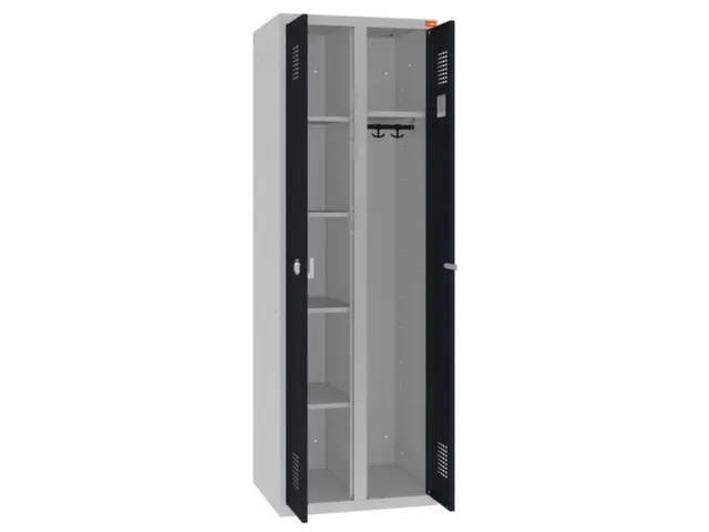 kleding-/wasgoedkast,RAL 7035/RAL 7016,HxBxD 1800x600x500mm,2vak