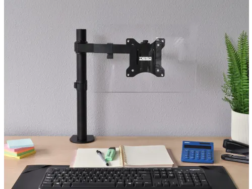 Monitorarm 1 Scherm Zwart 17/32 Inch Bureauklem + bladdoorvoer