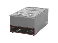 Caterchef bain marie met kraan 2x1/3 GN + 2x1/6 GN 150mm elektrisch