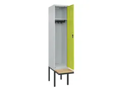 locker met bank,HxBxD 2120x400x815mm,1vak,vak B 400mm,cilinderslot