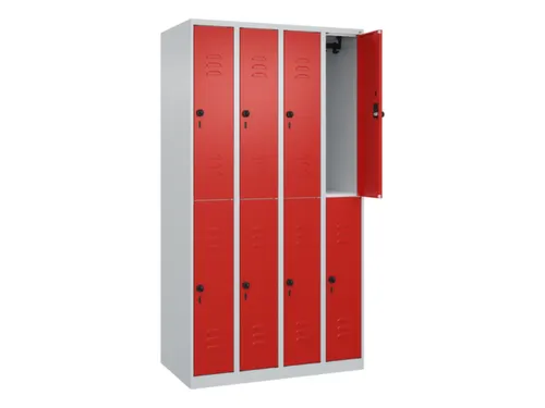 dubbeldekse locker,HxBxD 1850x1000x500mm,4x2vak.,vak B 250mm