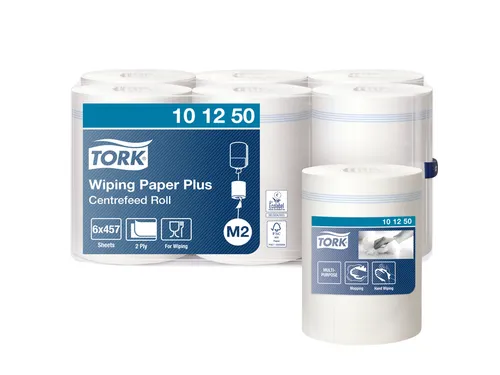Poetsrol Tork 2-laags Wit 101250 M2 160 Meter