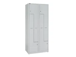 Z-garderobekast,HxBxD 1850x800x500mm,vak B 400mm,cil.-slot,sokkel