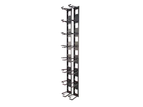 Verticale kabelorganizer, 8 kabelringen, nul U
