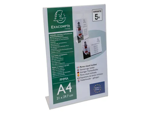 Folderhouder hellend A4 transparant
