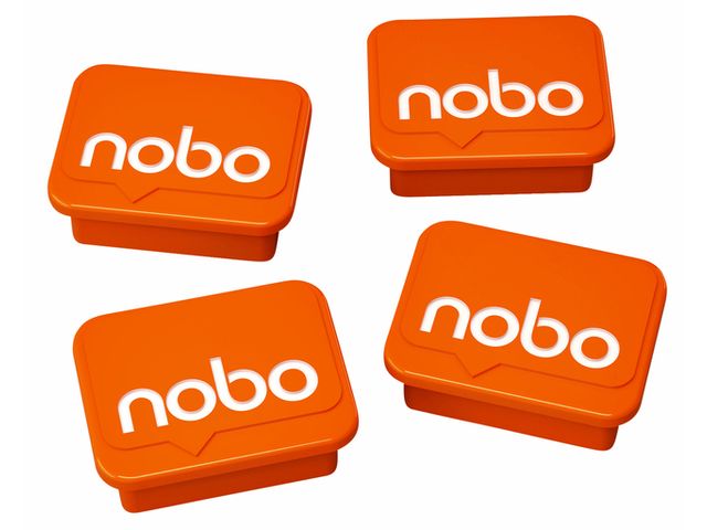 Magneet Nobo 18x22mm oranje | NoboWhiteboard.nl
