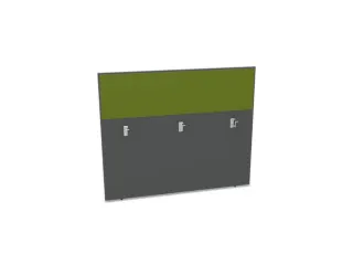 baliepaneel bureau aanbouw achter MS-donkergrijs BN7048-groen 1400mm - 1