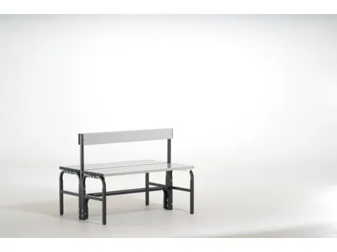 banc double HxLxP 770x1015x725mm barres alu structure acier RAL7016