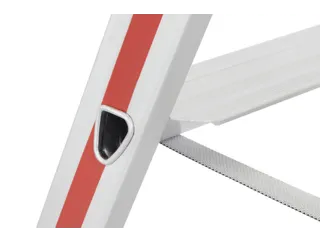 trapladder,eenzijdig,3treden,stand H 0,65m,balk L 1,39m,aluminium - 6