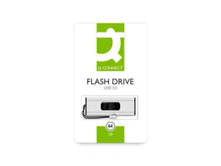 Q-Connect USB-stick 64GB USB 3.0 met schuifmechanisme Zilver - 3