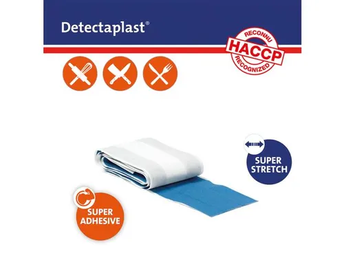 Detectaplast 8188 Textielpleister Elastisch Blauw 6cm x 1 meter