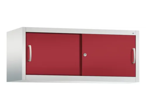 opzetkast,v. schuifdeurkast,romp RAL7035,front RAL3003