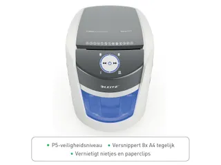 Papiervernietiger Leitz IQ OptiMax 350 Small Office P5 snippers 2x15mm - 14