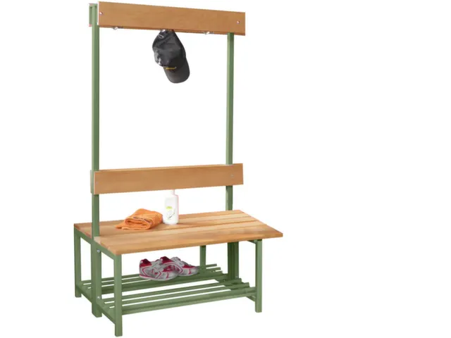 banc double,HxLxP 1600x1000x770mm,piètement RAL6011