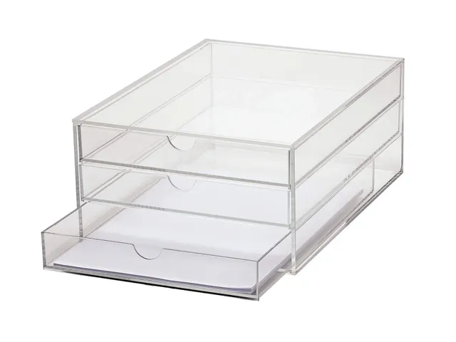 Acryl Ladenblok A4 3 Laden Transparant