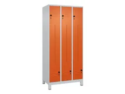 Z-garderobekast,HxBxD 1950x900x500mm,vak B 150/300mm,draaigrendel