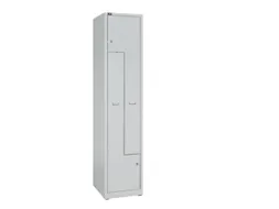 Z-garderobekast,HxBxD 1850x400x500mm,vak B 400mm,cil.-slot,sokkel