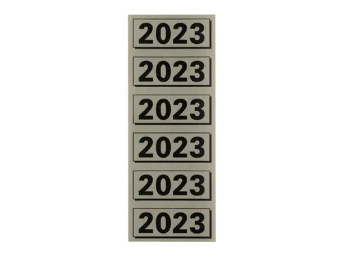 Rugetiket Elba 2023 57x25mm grijs