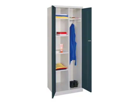 kleding-/wasgoedkast,HxBxD 1800x600x500mm,RAL7035,front RAL7016