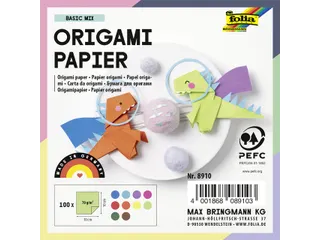 Origami papier Folia 20x20cm transparant 42gr 500 vel in 10 kleuren - 2