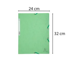 Elastomap 3 kleppen glanskarton 400g/m2 - A4-Lindengroen - 6