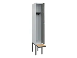 locker met bank,HxBxD 2120x300x815mm,1vak,vak B 300mm,cilinderslot