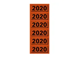 Rugetiket Elba 2020 57x25mm rood 120 stuks