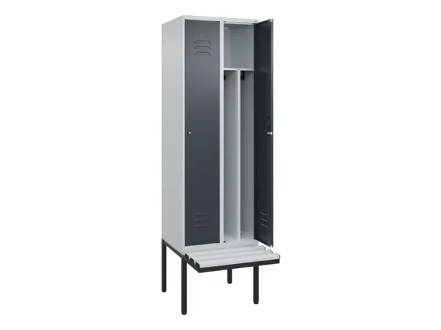 locker voor scheiding van kleding,HxBxD 2120x600x815mm,2vak