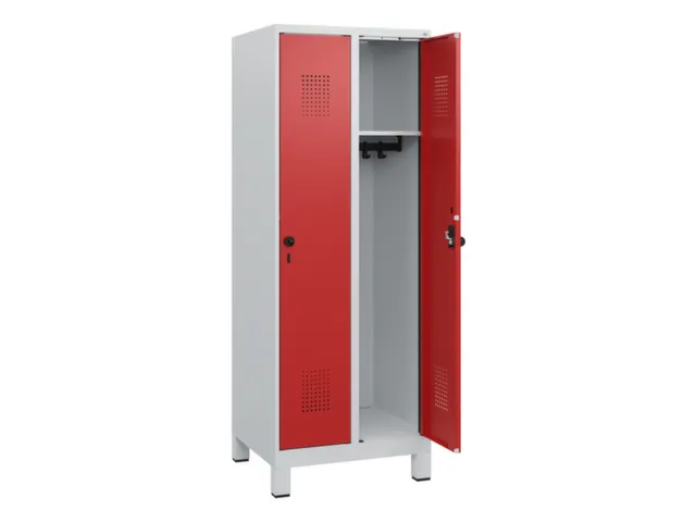 schoollocker,HxBxD 1630x600x500mm,2vak,vak B 300mm,draaigrendel,voeten