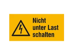 waarschuwings-combibord,Niet schakelen onder belasting,PVC,HxB 26x52mm