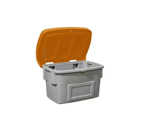 strooigoedbak,1000l,HxBxD 960x1800x1350mm,PE,grijs,deksel oranje