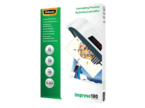 Lamineerhoes Fellowes A3 2x100 Micron glanzend 100stuks