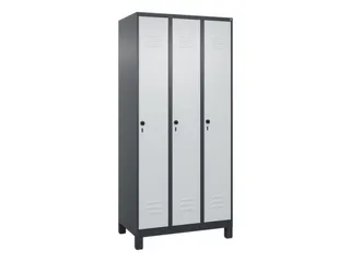 locker,HxBxD 1950x900x500mm,3vak,vak B 300mm,draaigrendel,voeten - 1